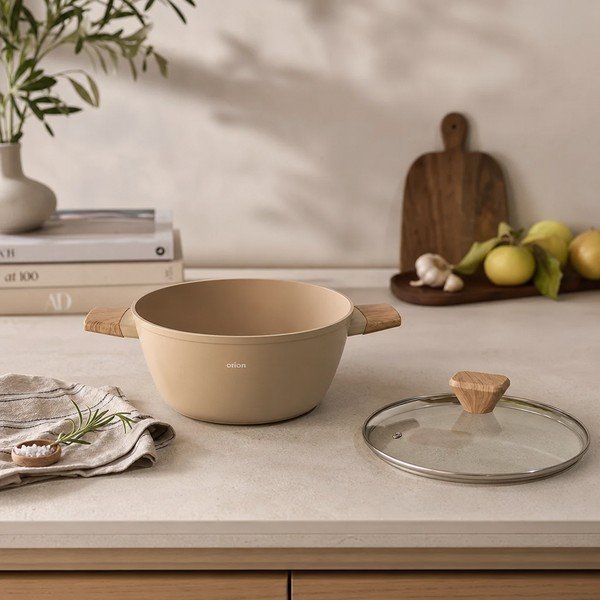 Cratiță cu capac/cu suprafață ceramică 2,3 l Ecrina – Orion-image-1