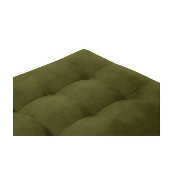 Taburet din catifea Milo Casa Santo, verde oliv-image-4