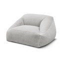 Fotoliu bean bag gri deschis cu tapițerie din blană artificială Lilibet – Bobochic Paris