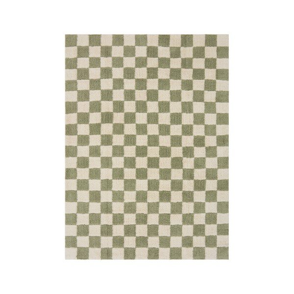 Covor verde/crem din bumbac 200x300 cm Mela – Jotex