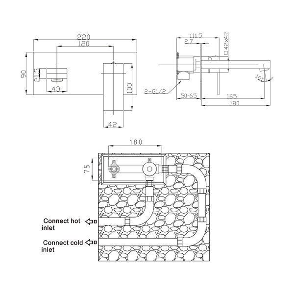Baterie argintiu-lucios pentru chiuvetă încastrată (1 ieșire) Latus – Sapho-image-3