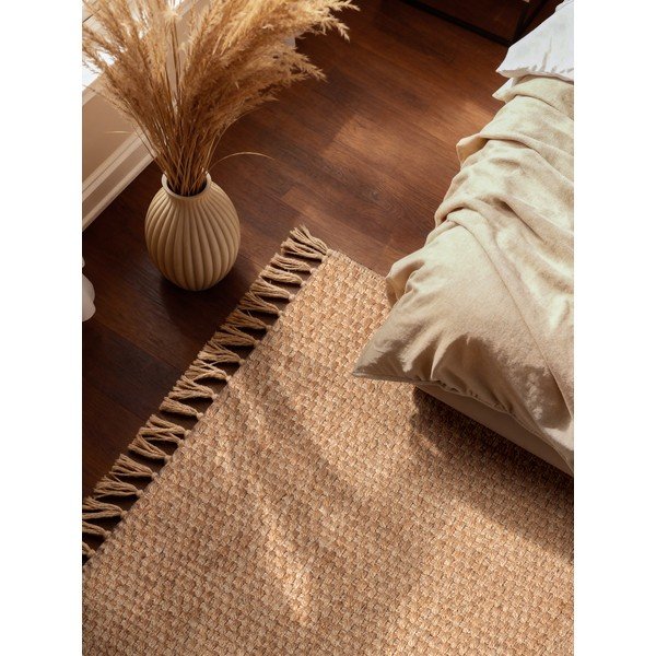 Covor în culoare naturală țesut manual din iută 160x230 cm Fjord – Hanse Home-image-2