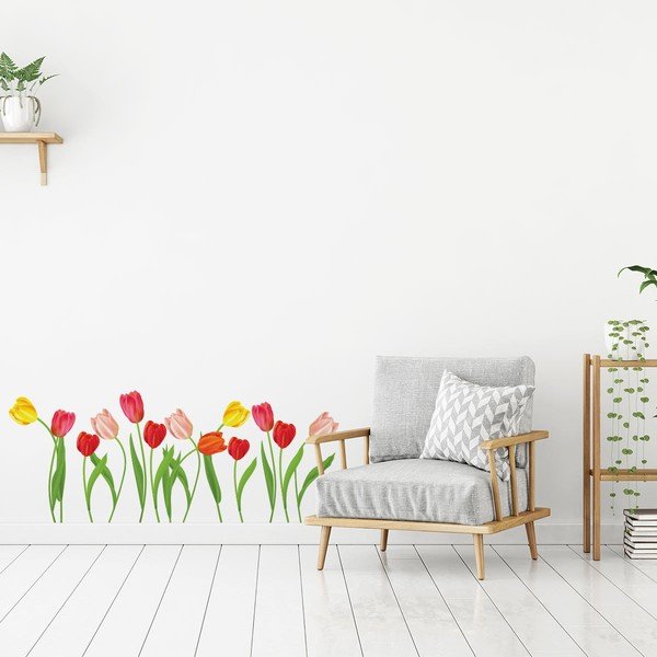 Set autocolante pentru perete Ambiance Wild Tulips-image-1