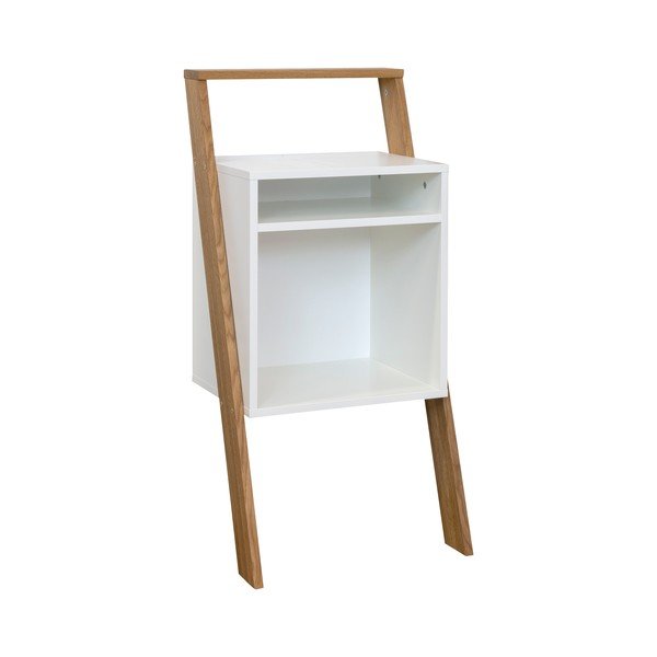 Bibliotecă din stejar Tenzo Memo, alb-image-1