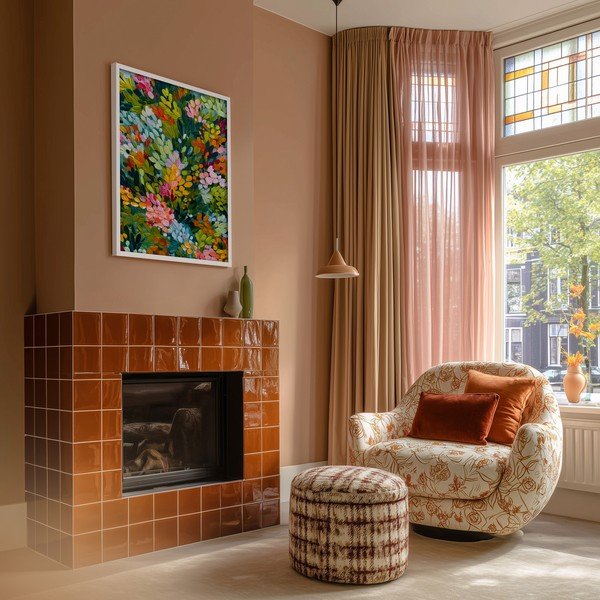 Tablou cu ramă imprimat 50x70 cm Vivid Meadow – Styler-image-2