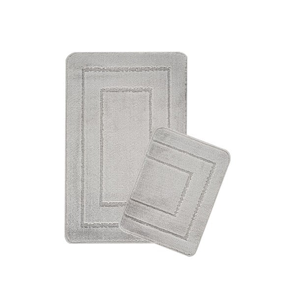 Covorașe de baie gri-deschis 2 buc. 50x80 cm Cerceve – Foutastic