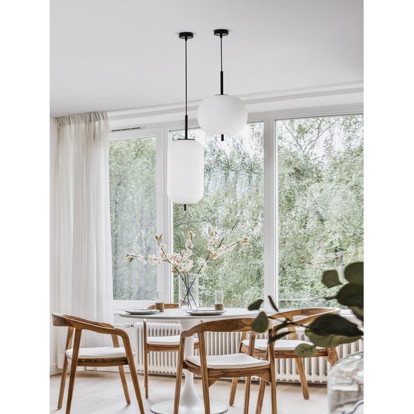 Lustră albă/neagră din sticlă ø 22 cm Lato – Nova Luce-image-1