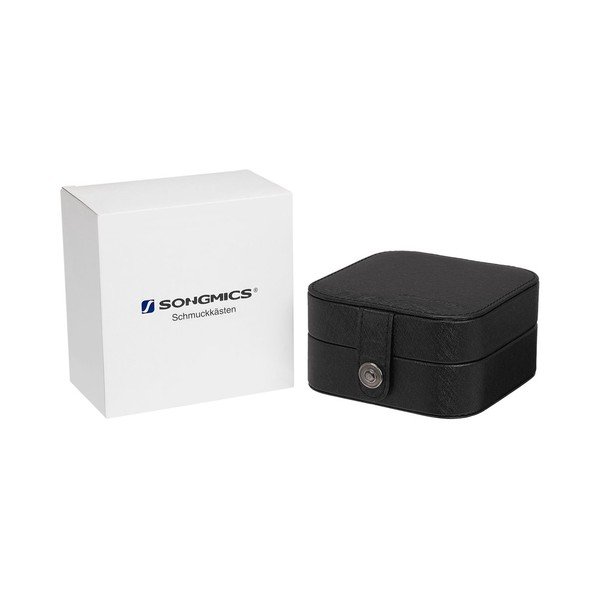 Cutie de bijuterii compactă Songmics, negru-image-3