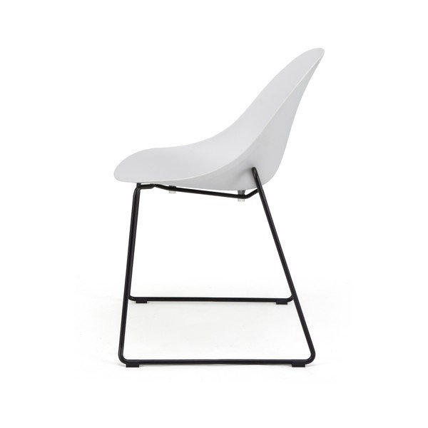 Set 2 scaune dining cu picioare negre Bonami Selection Viva, alb-image-3