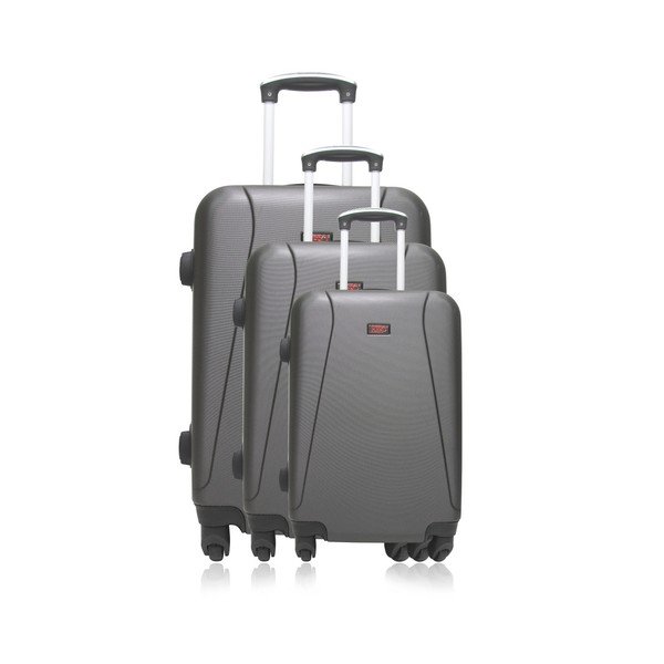 Set 4 geamantane cu roți Hero Lanzarote-C, gri-image-1