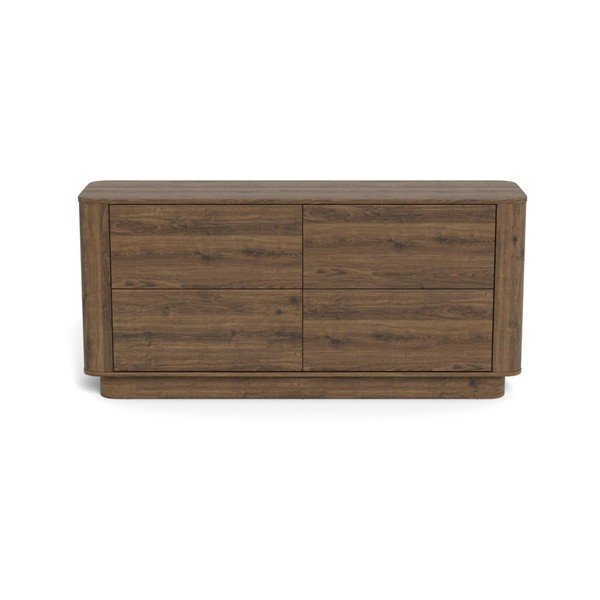 Comodă în culoare naturală închisă cu aspect de lemn de stejar 160x75x40 cm Atmore – Actona-image-2