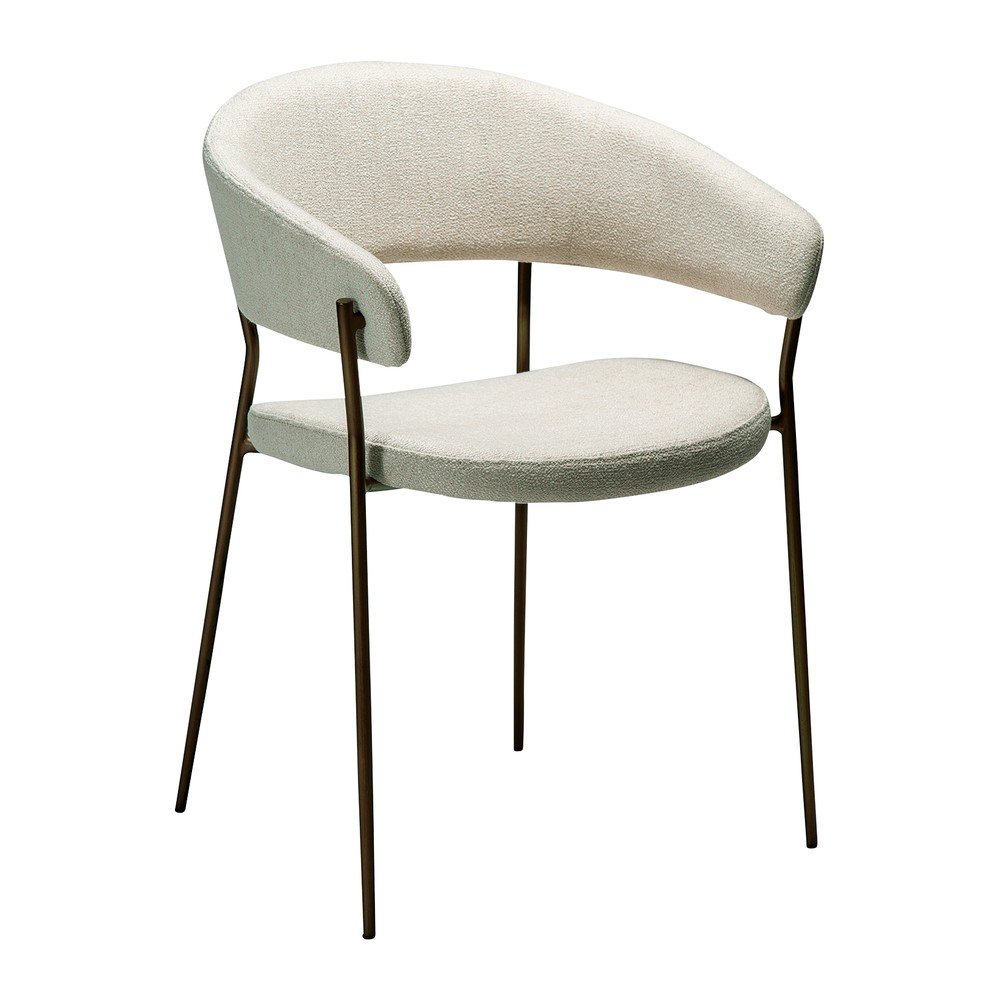 Scaun de dining bej cu cotiere Reboot – DAN-FORM Denmark