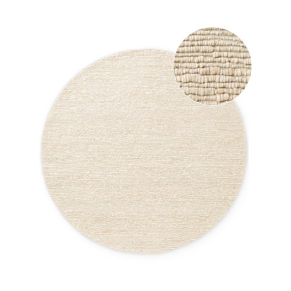 Covor crem țesut manual rotund din lână ø 200 cm Bexley Woolwich – Ted Baker