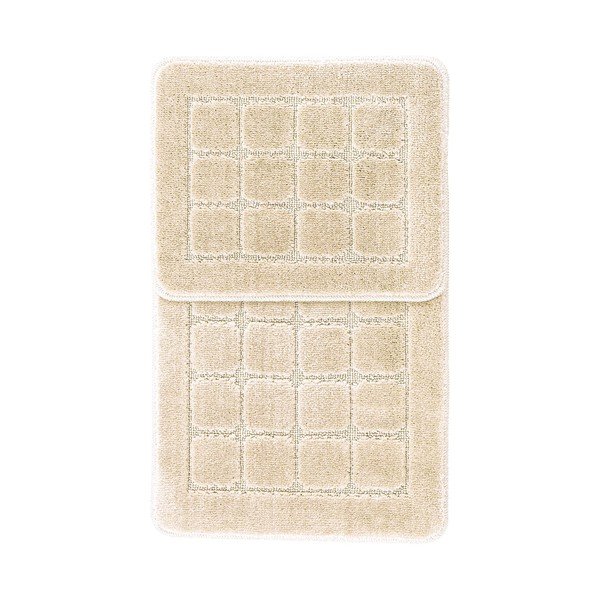 Covorașe de baie crem 2 buc. 50x80 cm Kareli – Foutastic-image-2