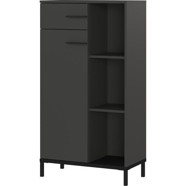 Bibliotecă gri antracit 64x120x34 cm Rovigo – Germania-image-3