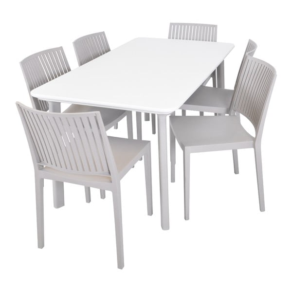 Scaun de grădină bej din plastic Bars - Rojaplast-image-3