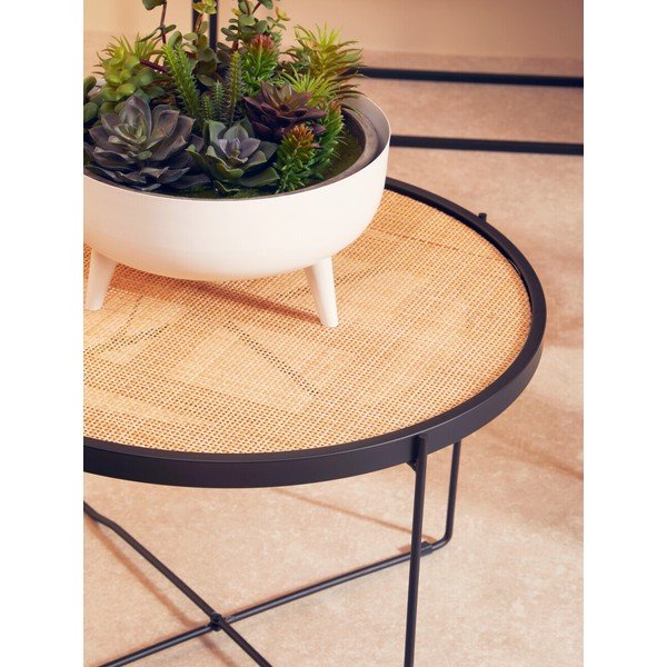 Măsuță de cafea în culoare naturală rotundă din ratan ø 60 cm Depok – Premier Housewares-image-1