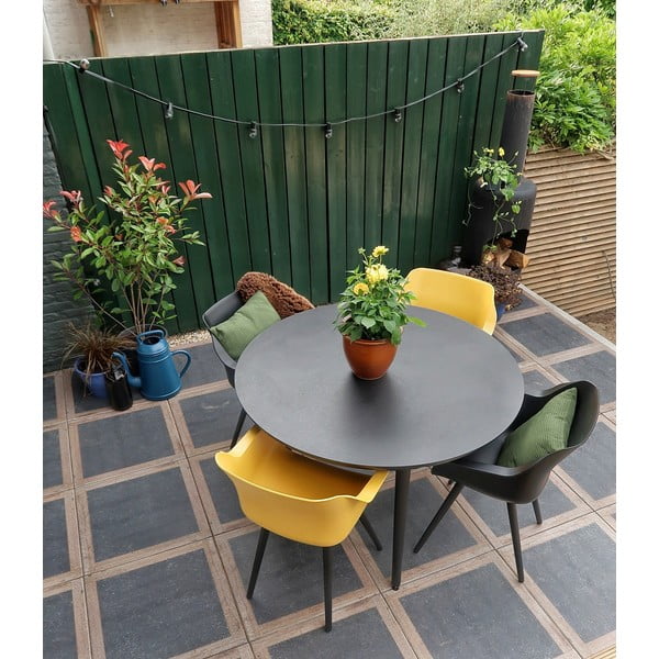 Masă de grădină Hartman Sophie, ø 128 cm, negru-image-1