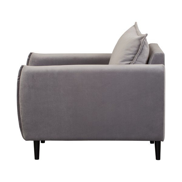 Fotoliu gri cu tapițerie din catifea Juli – Ropez-image-3