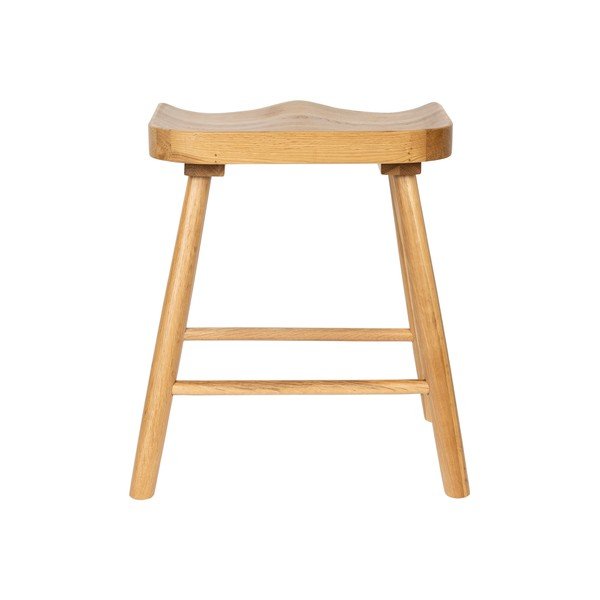 Scaun tip taburet în culoare naturală din lemn de stejar Vander – White Label-image-4