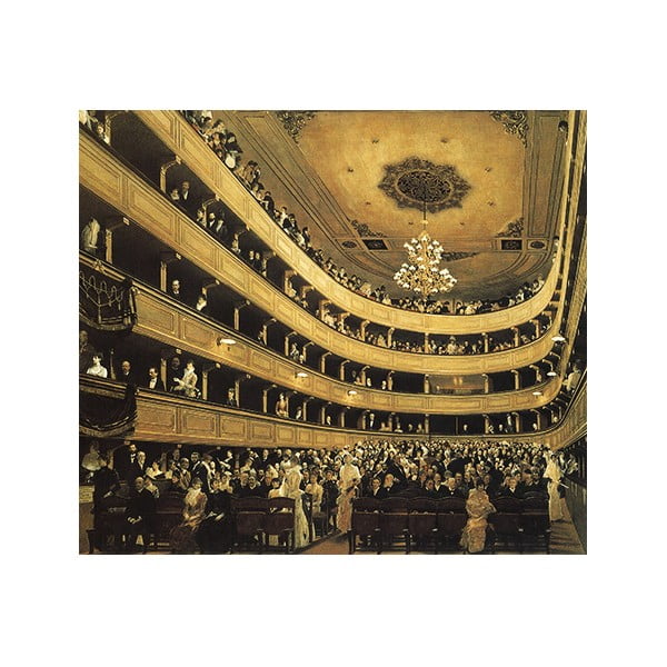 Tablou Gustav Klimt - Auditorium in the Old Burgtheater, 45x50 cm