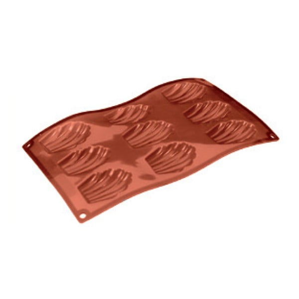 Formă de copt din silicon pentru 9 biscuiți în formă de scoici Metaltex, 17 x 30 cm