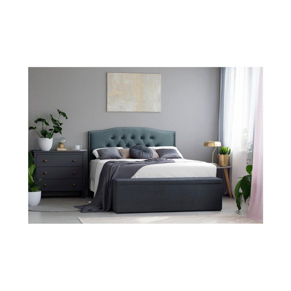 Tăblie pentru pat Mazzini Sofas Cloves, 140 x 120 cm, verde petrol-image-2