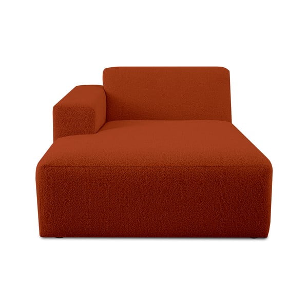 Modul pentru canapea cărămiziu cu tapițerie din stofă bouclé (cu colț pe partea stângă ) Roxy – Scandic