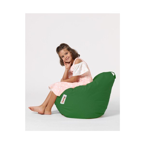 Fotoliu puf pentru copii verde Premium – Floriane Garden-image-1