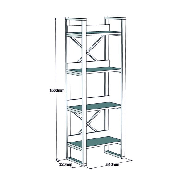 Etajeră Adisa White, înălțime 150 cm-image-2