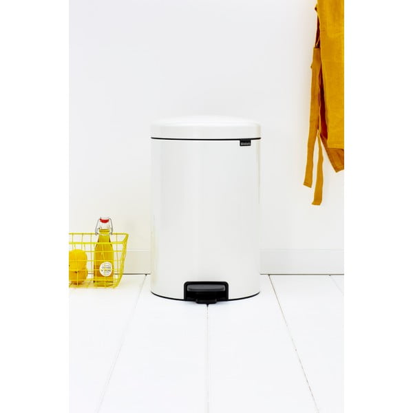Coș de gunoi alb cu pedală din oțel 20 l NewIcon – Brabantia-image-1