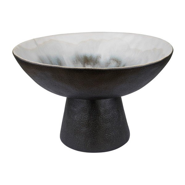 Bol negru/fildeș din gresie ø 31,5 cm By Hand  – Mette Ditmer Denmark