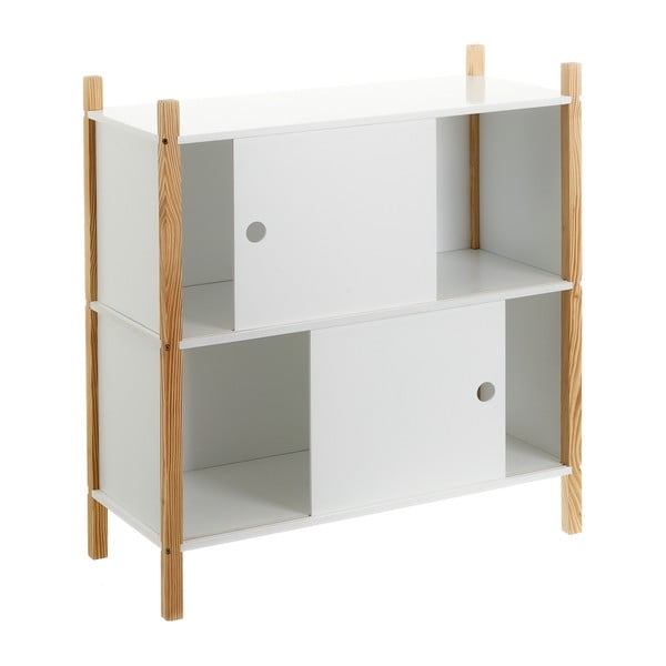 Bibliotecă de copii albă cu ușă glisantă 70x77 cm – Casa Selección-image-2