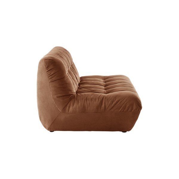 Canapea maro cu tapițerie din catifea reiată  145 cm Kelso – Jotex-image-3