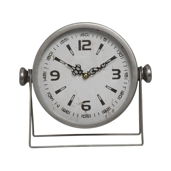 Ceas de birou Mauro Ferretti Pull Silver, 25 x 23,5 cm-image-3