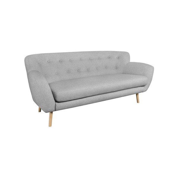 Canapea cu 3 locuri Kooko Home Pop, gri deschis -image-2
