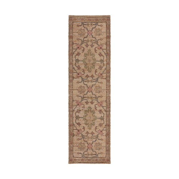 Covor tip traversă în culoare naturală țesut manual din amestec de iută 60x230 cm Celine Jute Global – Flair Rugs