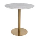 Masă de dining rotundă cu blat cu aspect de marmură ø 90 cm Bolzano – House Nordic