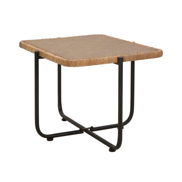 Măsuță de cafea neagră/în culoare naturală din ratan 55x75 cm Cebu – Mauro Ferretti-image-2