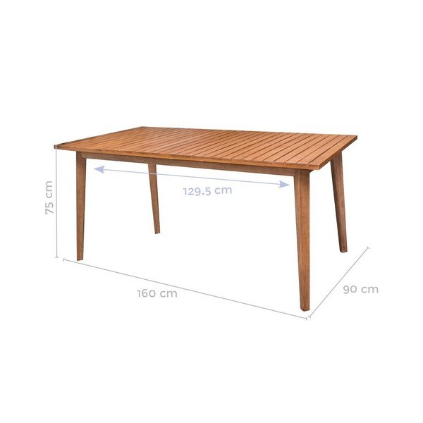 Masă de grădină din lemn de acacia 90x160 cm Marilyn – LDK Garden-image-3