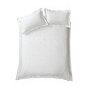 Lenjerie de pat albă din bumbac pentru pat de o persoană 135x200 cm Lottie Floral Embroidery – Bianca