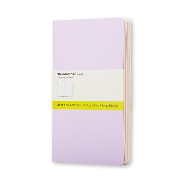 Set 3 notebook, mare, Moleskine Cahier Pastel, hârtie albă