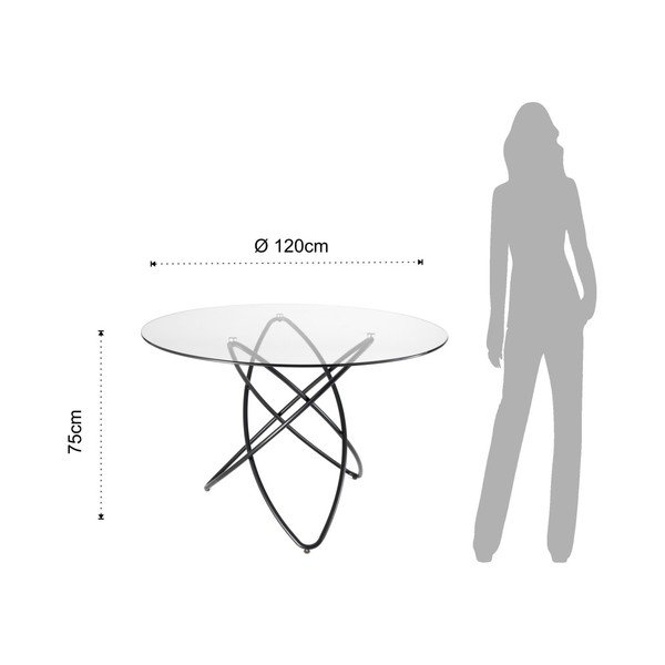 Masă cu blat din sticlă Tomasucci Hula Hoop, ø 120 cm-image-1