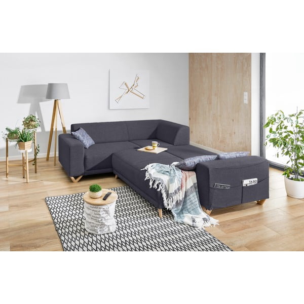 Colțar gri antracit extensibil/cu spațiu de depozitare (cu colț pe partea stângă/în formă de ”L”) Classy Sophie – Miuform-image-4