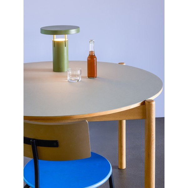 Masă de dining rotundă din lemn de stejar ø 115 cm Oblique – Hübsch-image-1