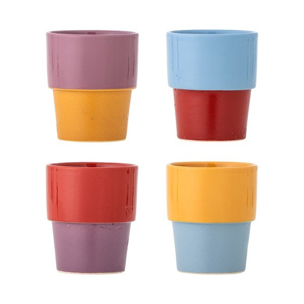 Cești 4 buc. pentru cappuccino din gresie ceramică 150 ml Ewan – Bloomingville