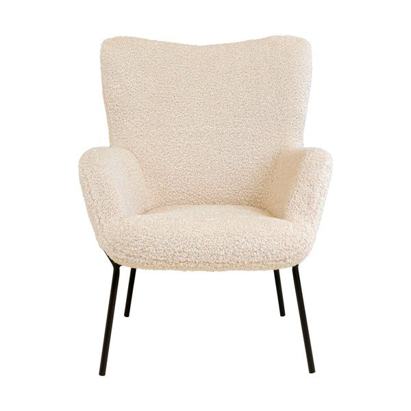 Fotoliu crem cu tapițerie din blană artificială Glasgow – Bonami Essentials-image-2