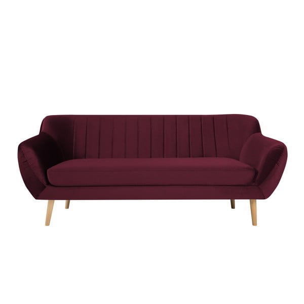Canapea cu 3 locuri Mazzini Sofas BENITO, vișiniu