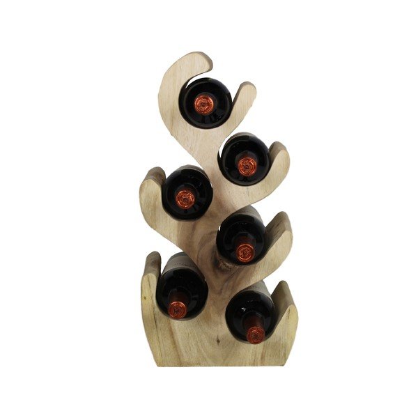 Raft pentru sticle de vin din lemn exotic număr sticle 6 - HSM collection