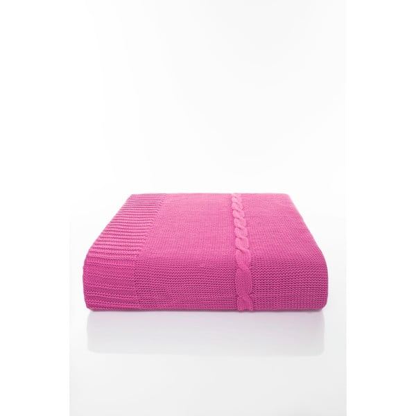 Pătură Home De Bleu Lora, 170 x 130 cm, roz